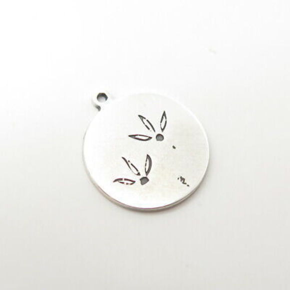 925 Sterling Silver USA Two In Town Bird's Feet Charm Pendant - Picture 7 of 8